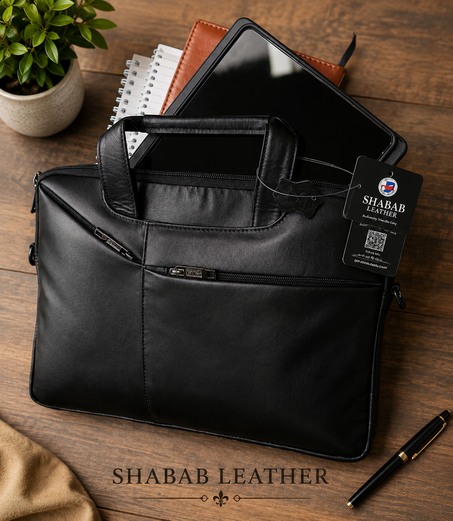 Genuine Cow Leather Notebook Bag