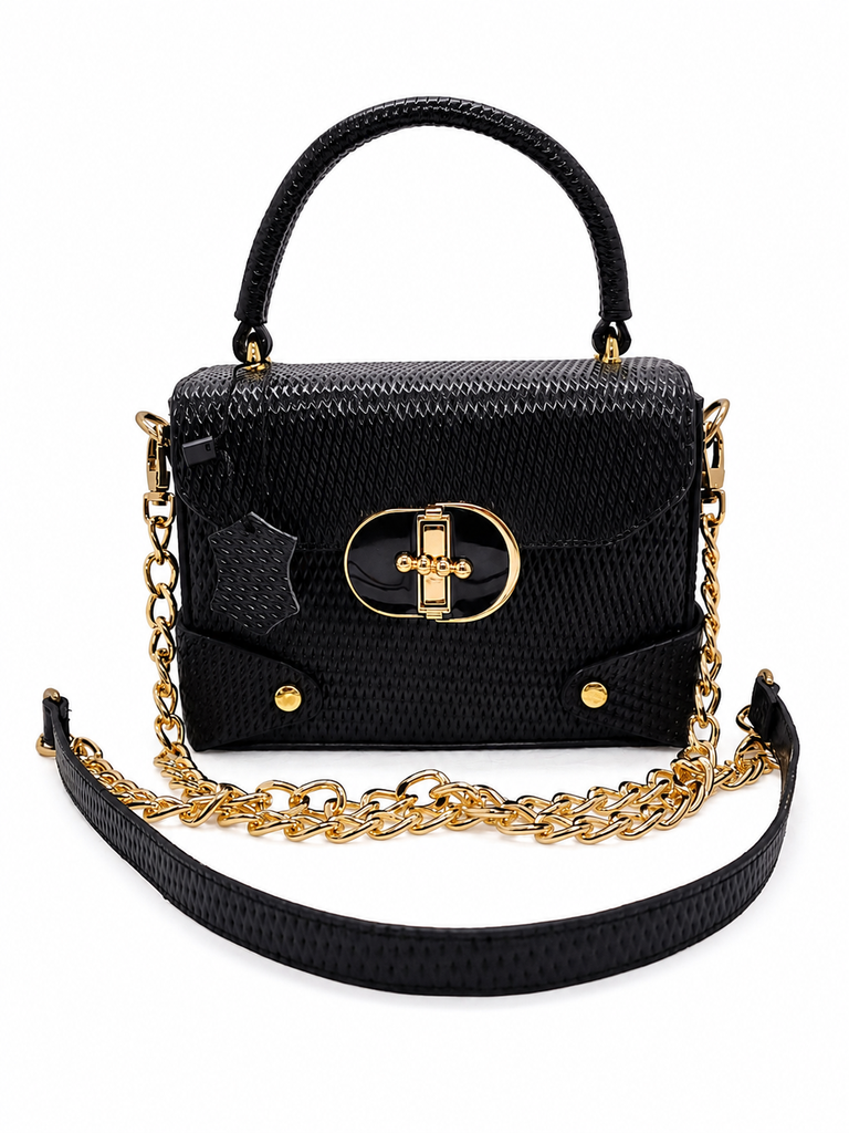 Premium Textured Leather Top-Handle & Shoulder Bag