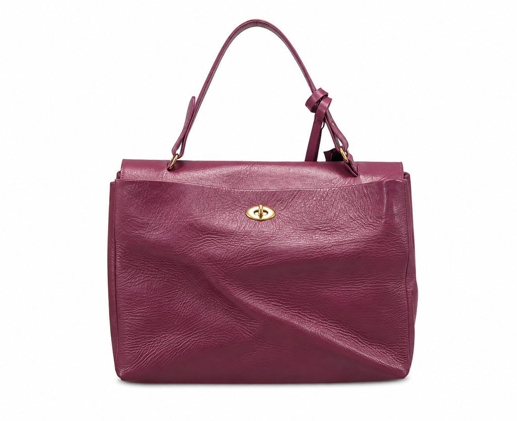 Elegant Leather Flap Handbag