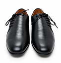 Polished Black Crocodile-Texture Oxford Men Shoes