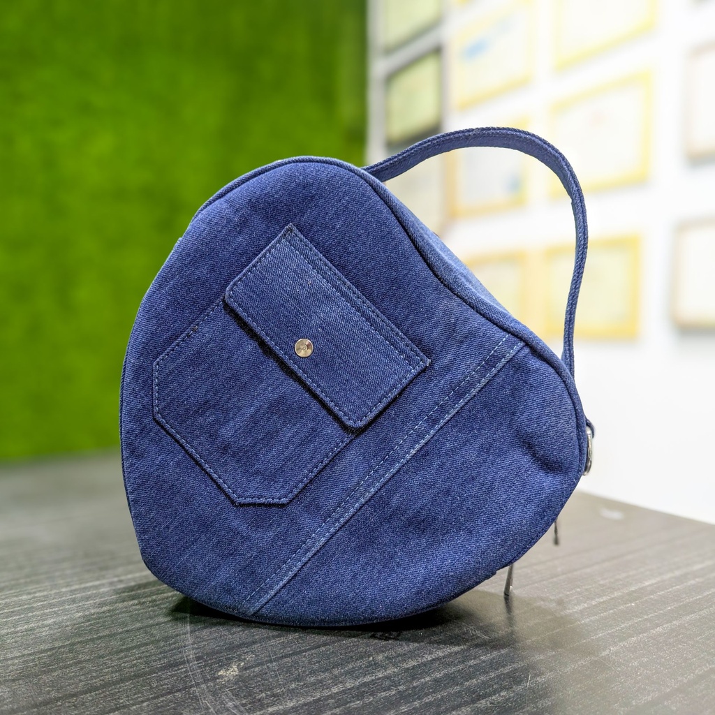 Love shape denim ladies Bag