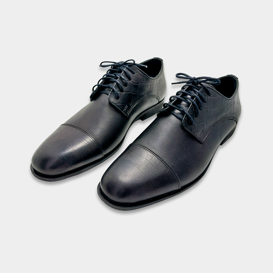 Shabab Elegant Black Authentic Leather Oxford Shoes