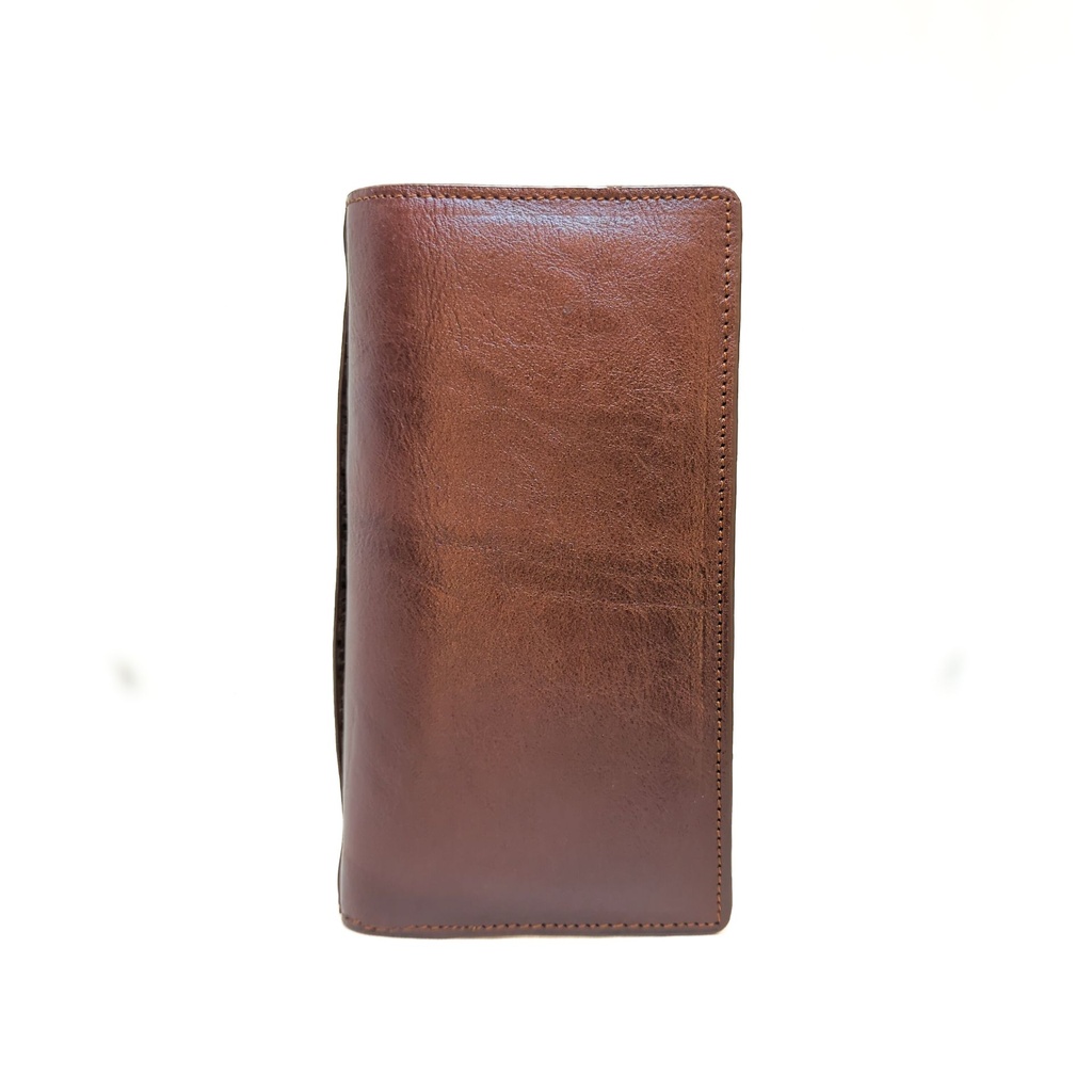 Multi-Slot Executive Long Wallet-chocolate