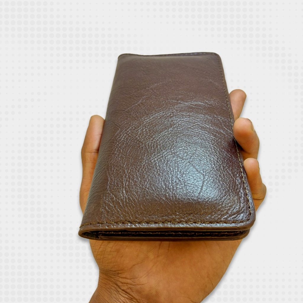Shabab Authentic Leather Vintage Long Wallet for Men