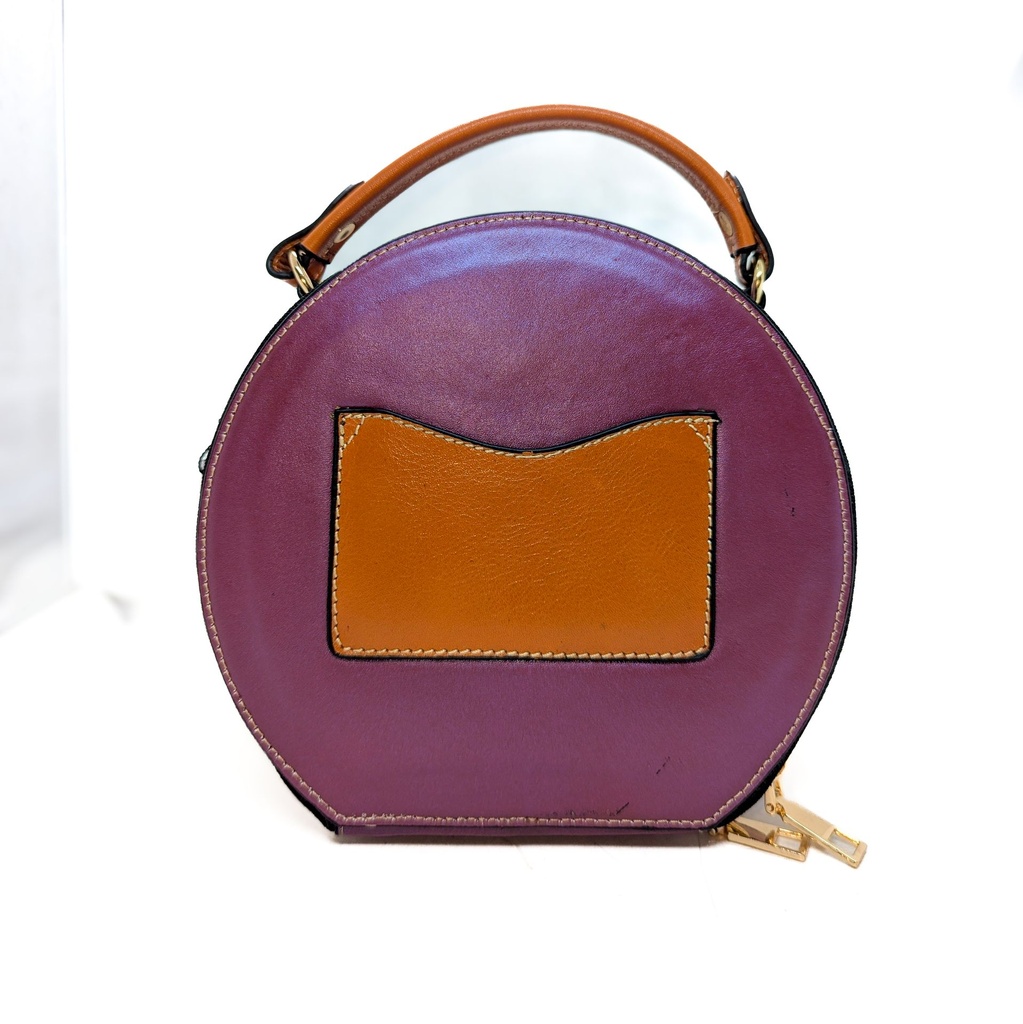 Round Canteen Bag for Women-Magenta