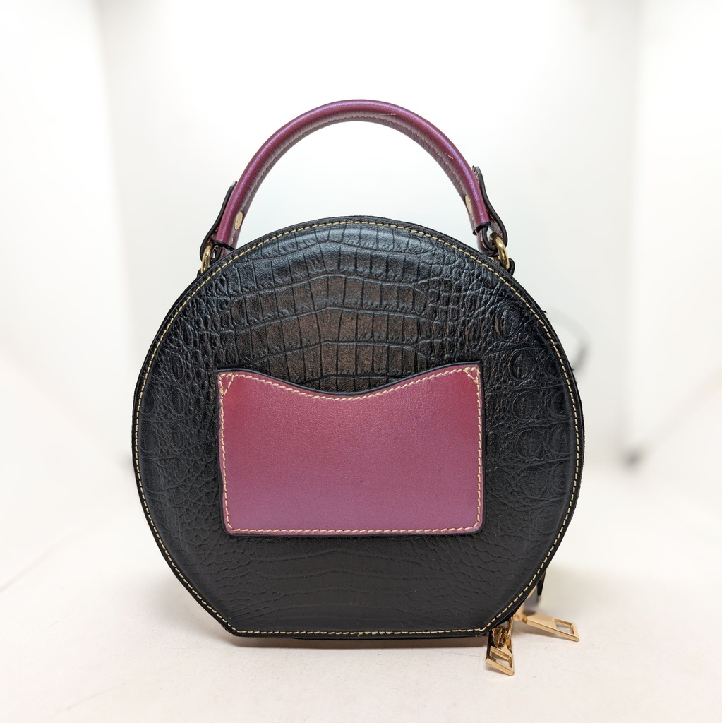 Premium Round Mini Leather Shoulder Bag
